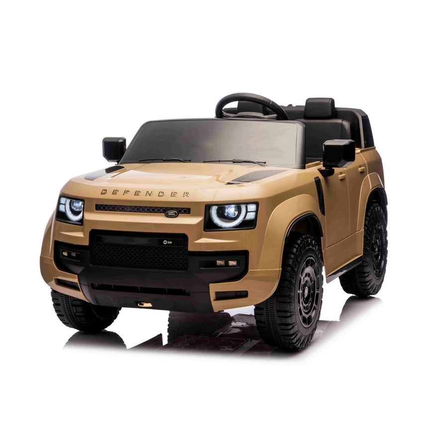 All 4 Kids TR2503 Range Rover Defender 12V kids ride-on car in champagne, front angle