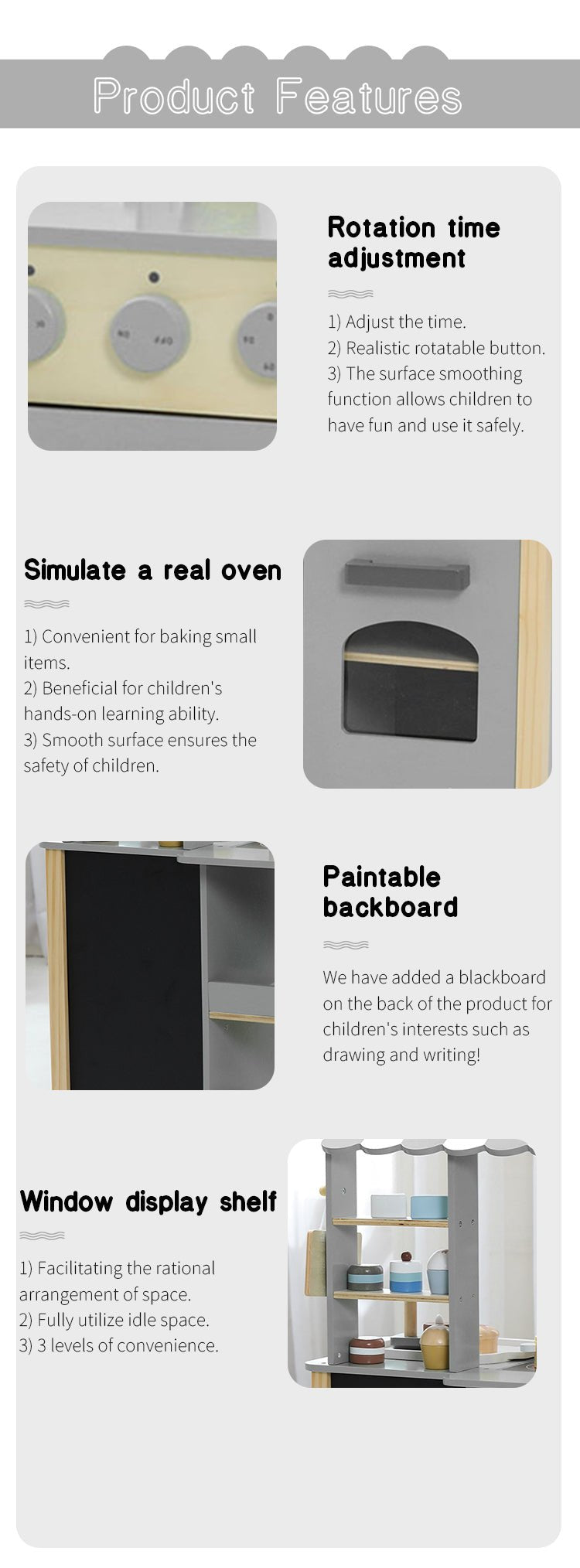 All 4 Kids Nordic Chef Pretend Kitchen & Bakery Station
