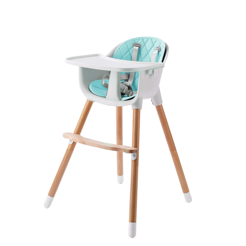 JOY BABY Amelia 2-in-1 Timber Highchair - Blue