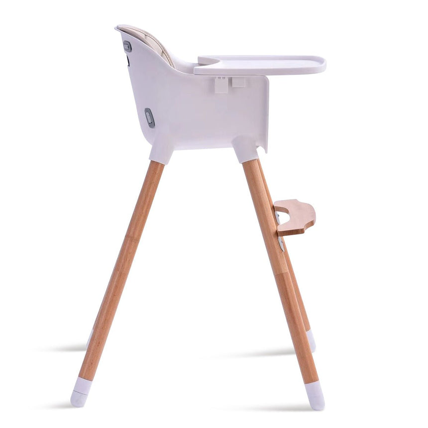 JOY BABY Amelia 2-in-1 Timber Highchair - Beige