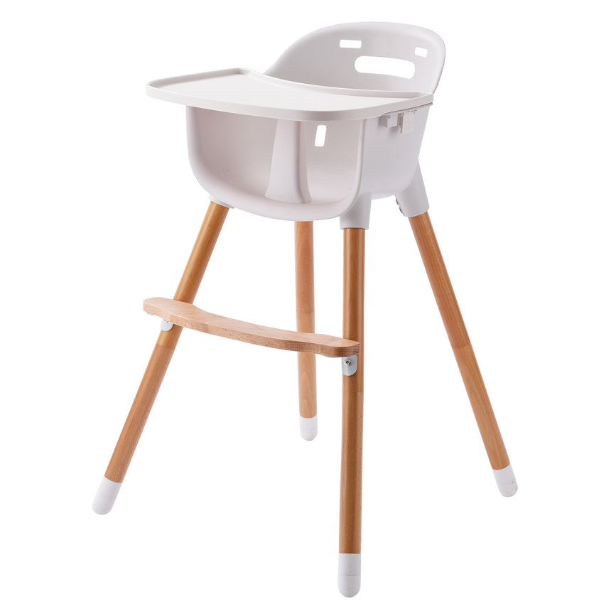 JOY BABY Amelia 2-in-1 Timber Highchair - Grey