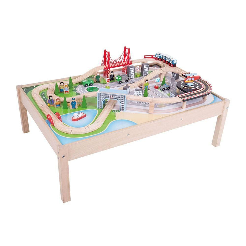 Bigjigs Rail City Train Set and Table