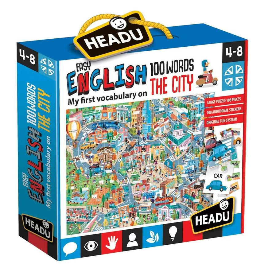 Headu Flash Card - Easy English 100 Words City