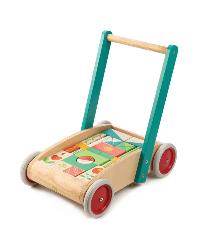 Tender Leaf Toys Wagon with Blocks