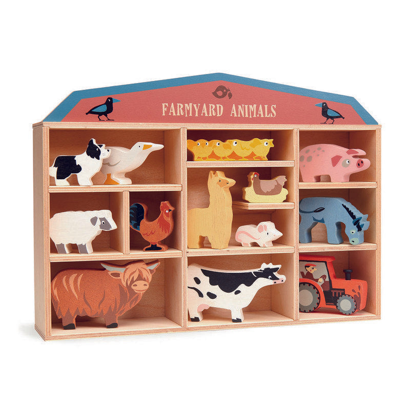 Tender Leaf Toys Display Shelf Set - Farmyard Animals