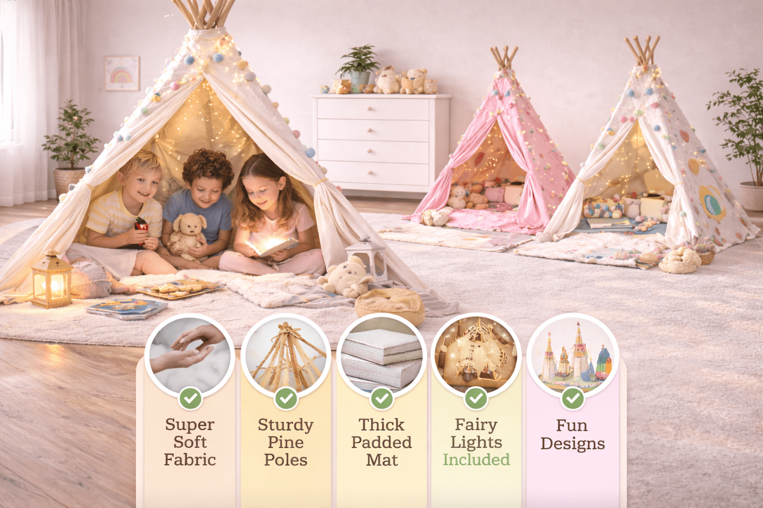 A quick comparison on why All4Kids TeePees are the best!