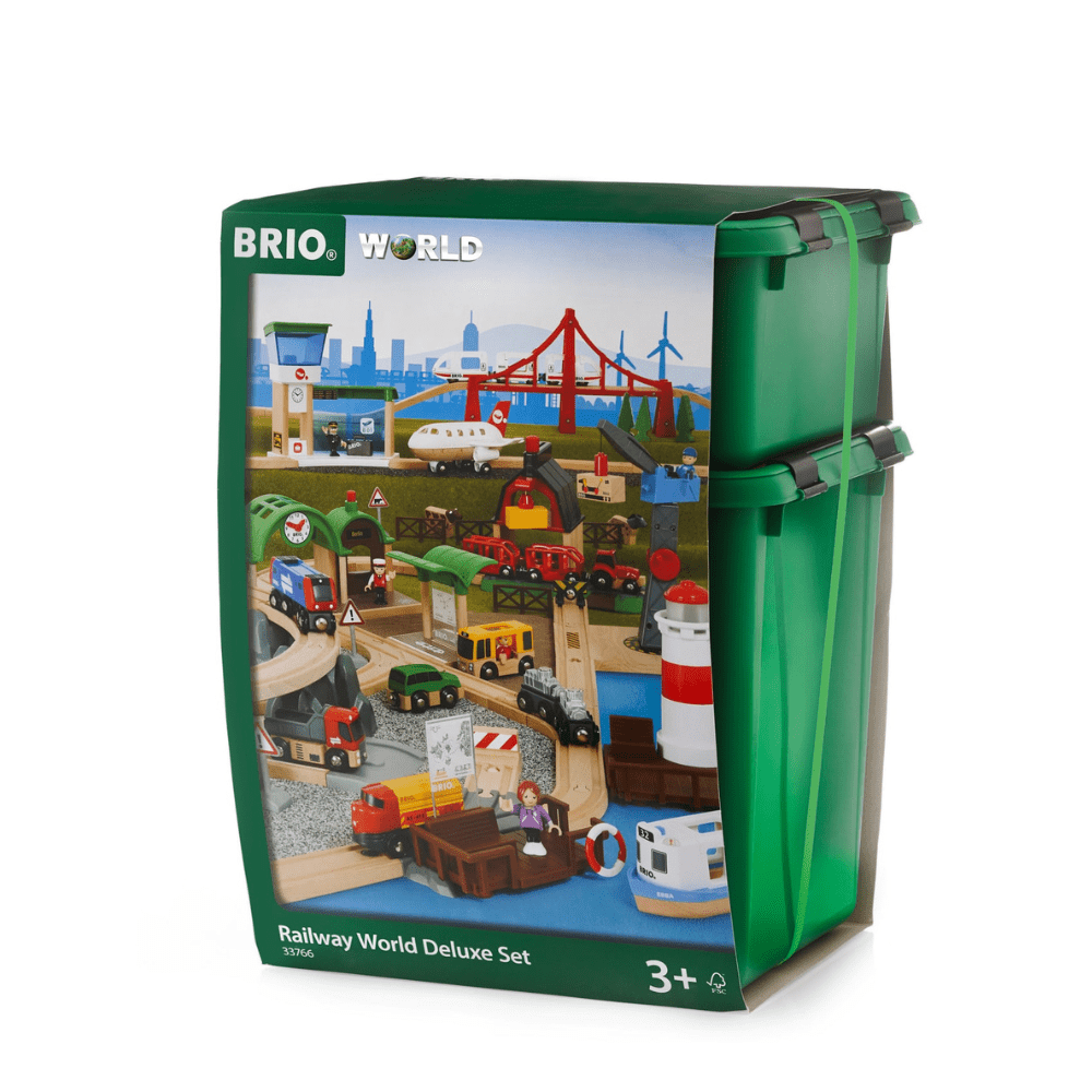 Brio Railway World Deluxe Set, a large wooden railway set