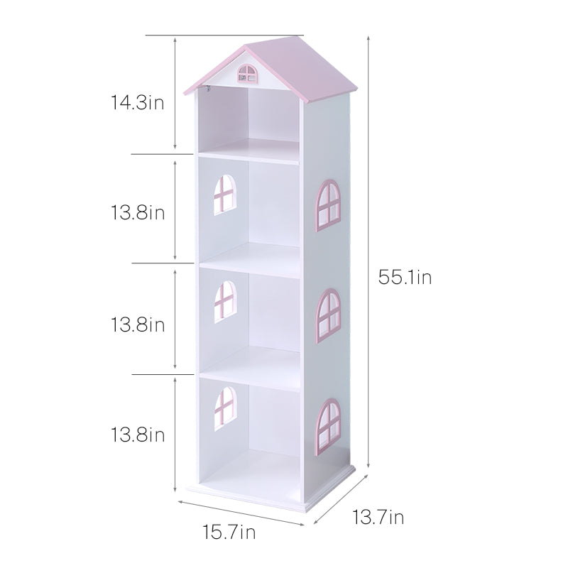 ALL 4 KIDS Manhattan Pink Dollhouse Bookcase