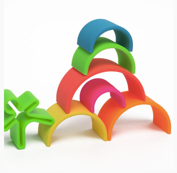 Dena Toys 6pc Neon Rainbow Stacking Toy