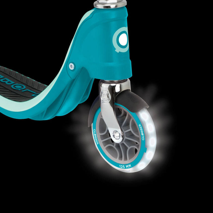 Globber FLOW 125 Wcooter with Light Up Wheels - Teal