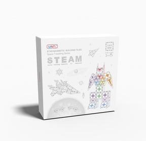 MNTL Pastel Space Travelling Magnetic Tile Set 177 Pcs