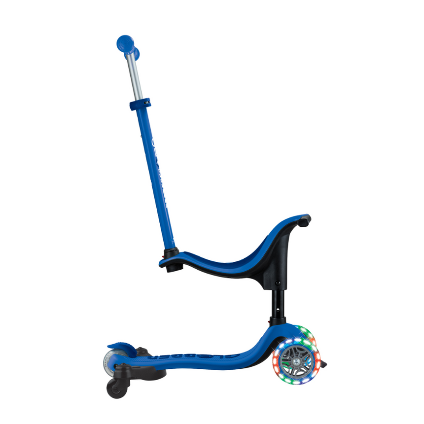 Globber Go Up Sporty Lights 360 Scooter - Navy/Dark Blue