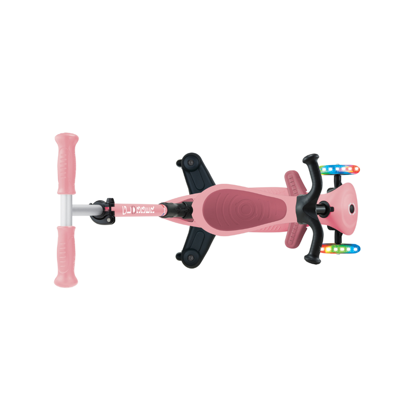 Globber Go Up Active Lights 360 Scooter - Pastel/Deep Pink