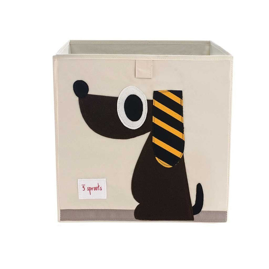 3 Sprouts Fabric Storage Box - Brown Dog