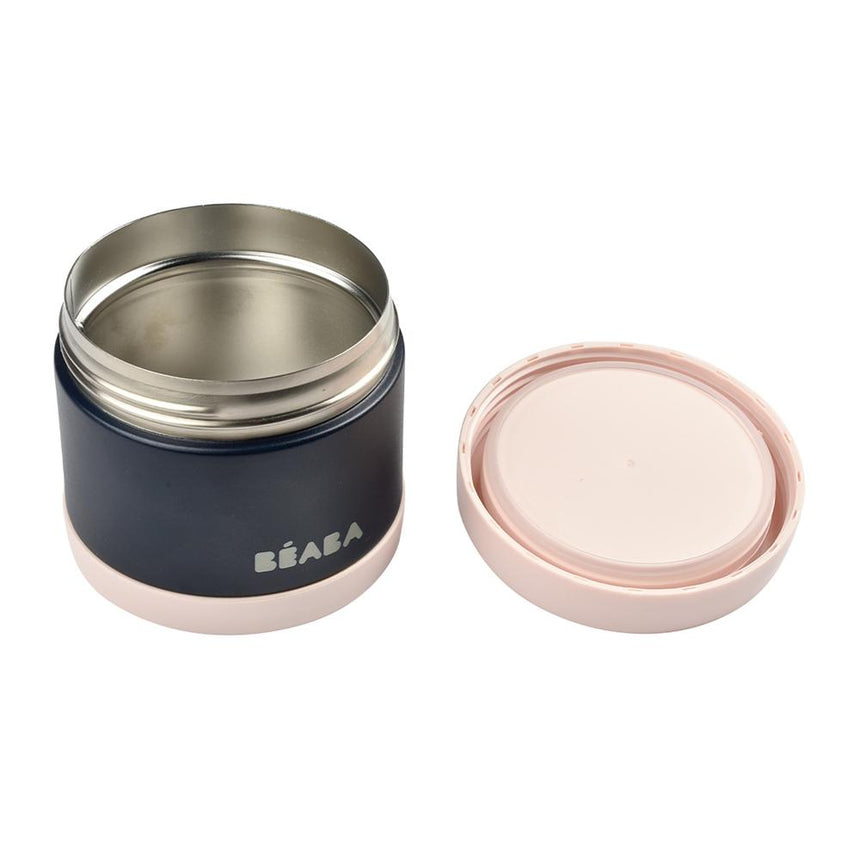 Beaba Stainless Steel Isothermal Portion 500ML - Light Pink/ Night Blue
