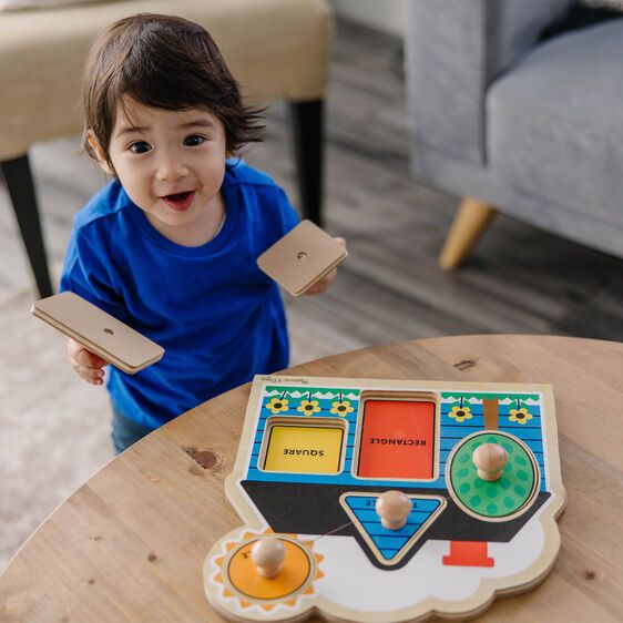 Melissa & Doug First Shapes Knob Puzzle 5pce