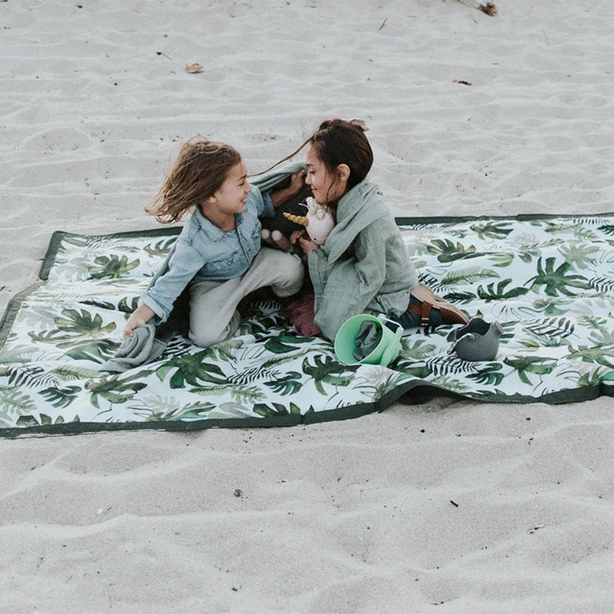 Little Unicorn Outdoor Blanket - 5 x 7 - Tropical Leaf