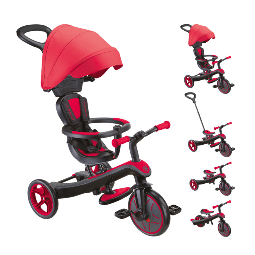 Globber Explorer Trike 4in1 - New Red