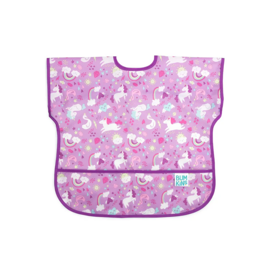 Bumkins Waterproof Sleeved Bib - Unicorns