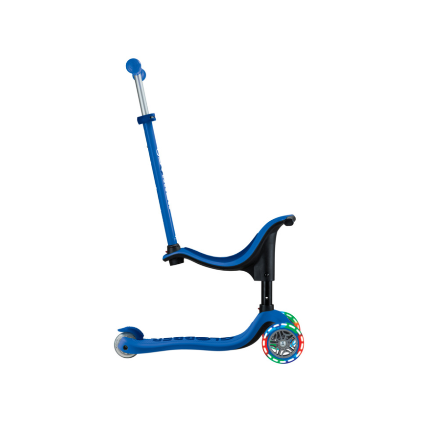 Globber Go Up Sporty Lights Convertible Scooter - Navy Blue/ Dark Navy Blue