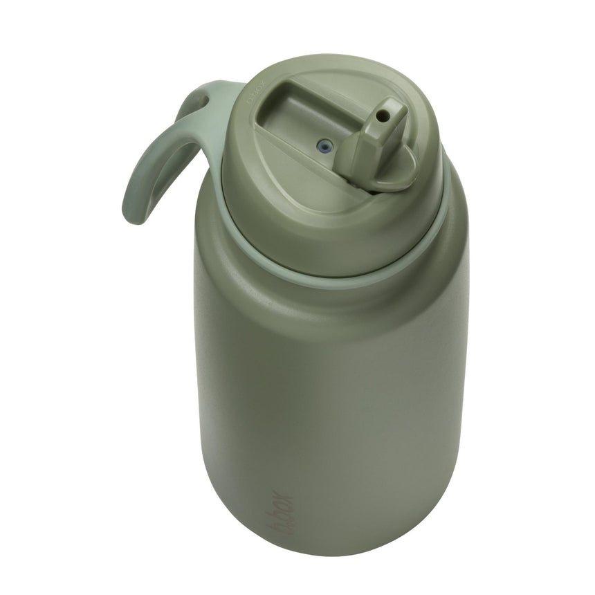 B.Box 1L Insulated Flip Top Drink Bottle - Olive