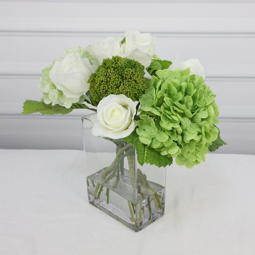 All 4 Kids Artificial Flower Bouquet Arrangements - Rose and Hydrangea