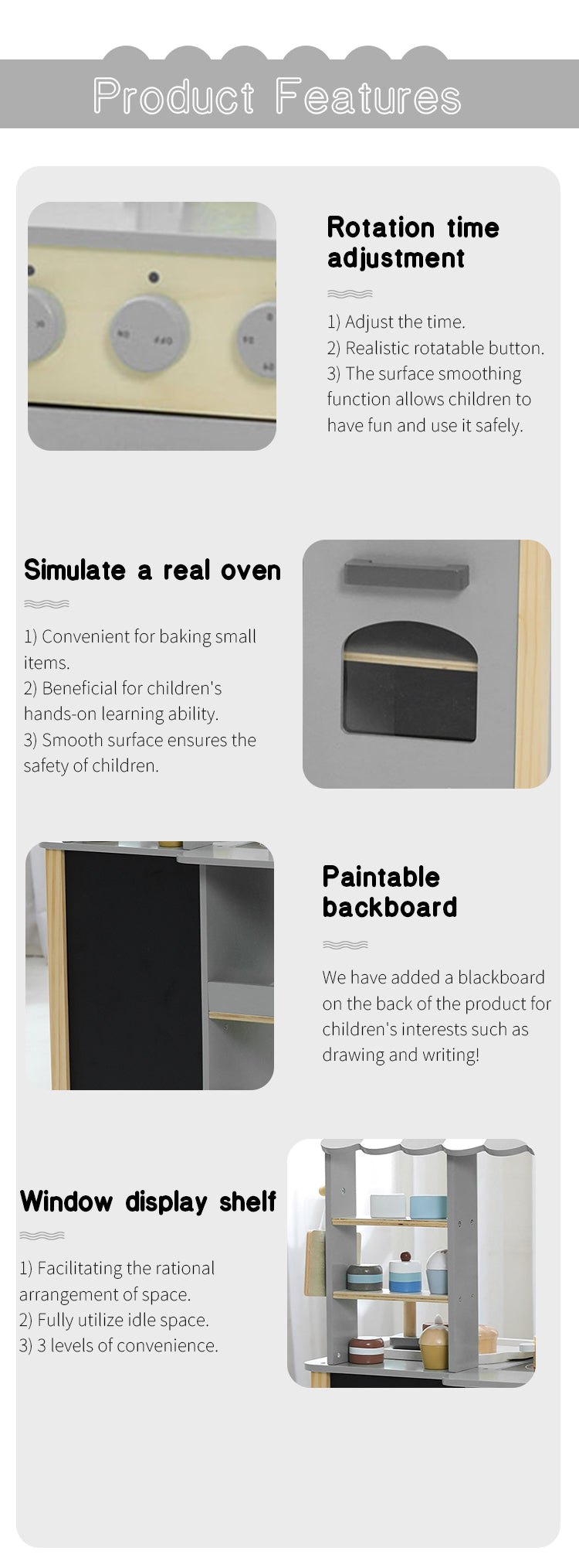 All 4 Kids Nordic Chef Pretend Kitchen & Bakery Station