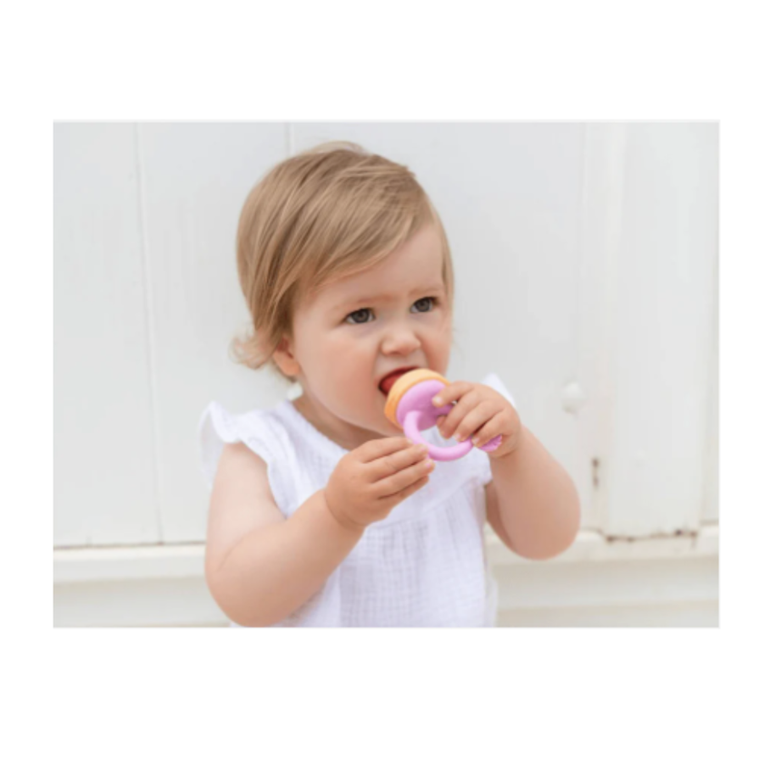 Cherub Baby Silicone Fresh Food Feeder & Teether Peach  Blush