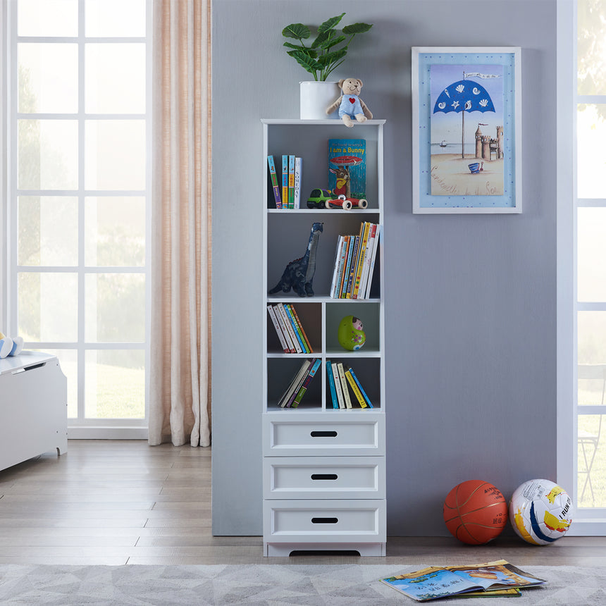 ALL 4 KIDS Candice White Bookcase Book Shelf Storage Unit