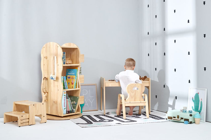 Bunny Tickles Revolving Solid Wood Bookcase