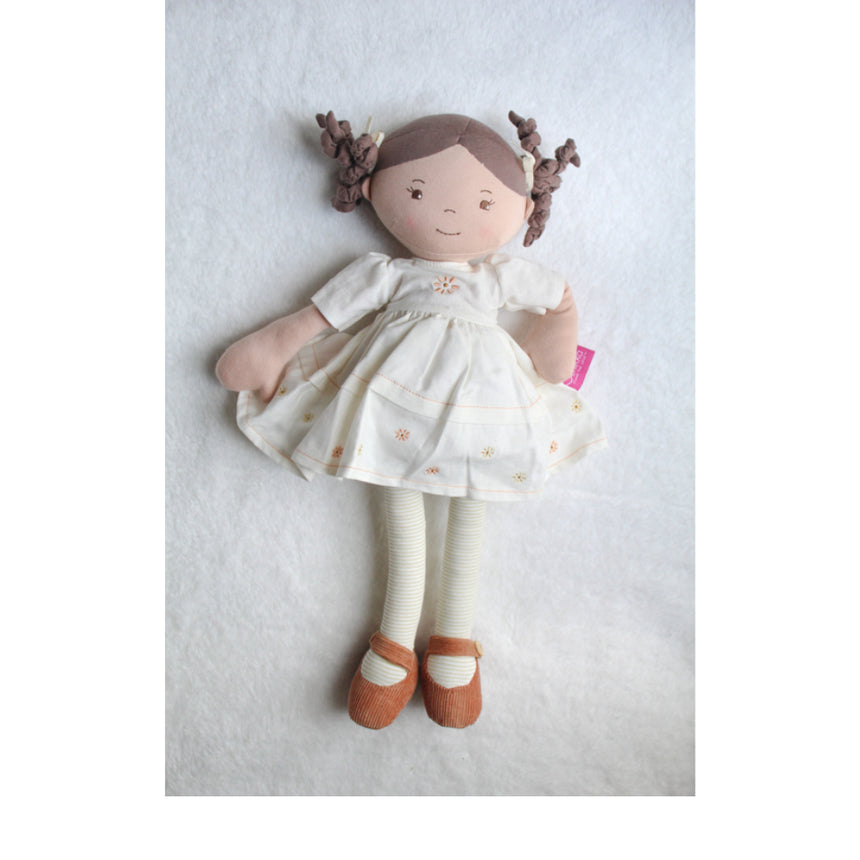Bonikka Cecilia Linen Doll with Brown Hair