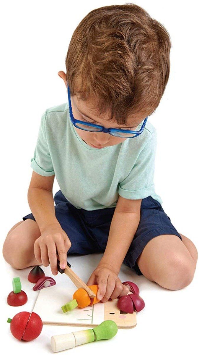 Tender Leaf Toys Pretend Mini Chef Chopping Board with Vegetables