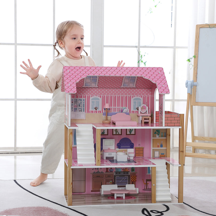 ALL 4 KIDS Eliana 3 Level Dollhouse