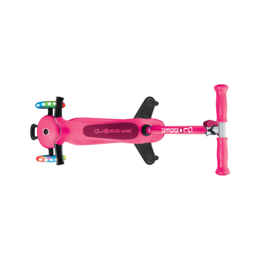 Globber Go Up Sporty Lights 360 Scooter - Fuchsia/Dark Pink