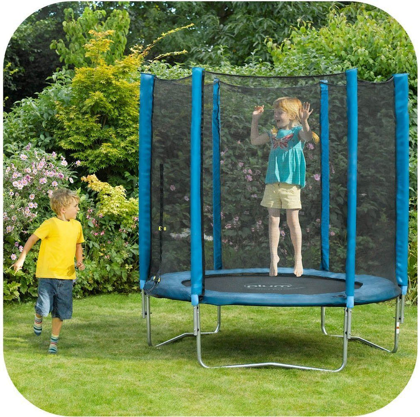 Plum 6ft Junior Trampoline And Enclosure  Blue