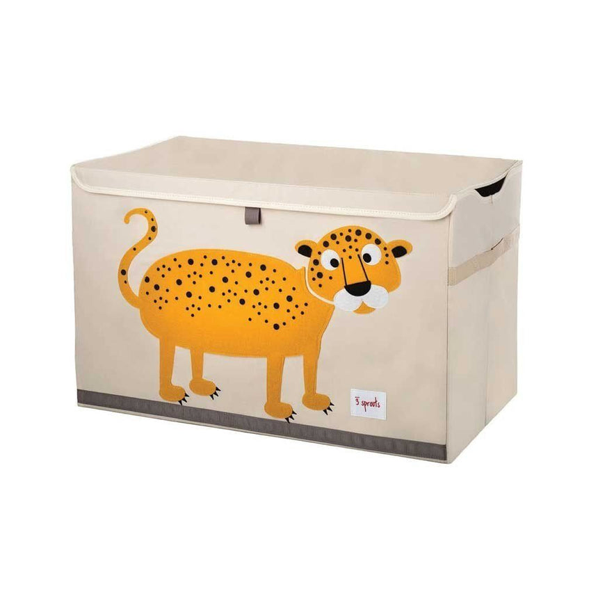 3 Sprouts Fabric Toy Chest - Orange Leopard