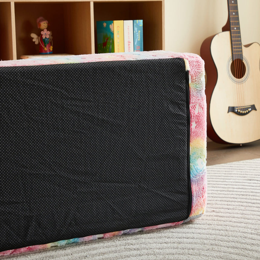 All 4 Kids Rainbow Unicorn Glow Flip-Out Double Couch