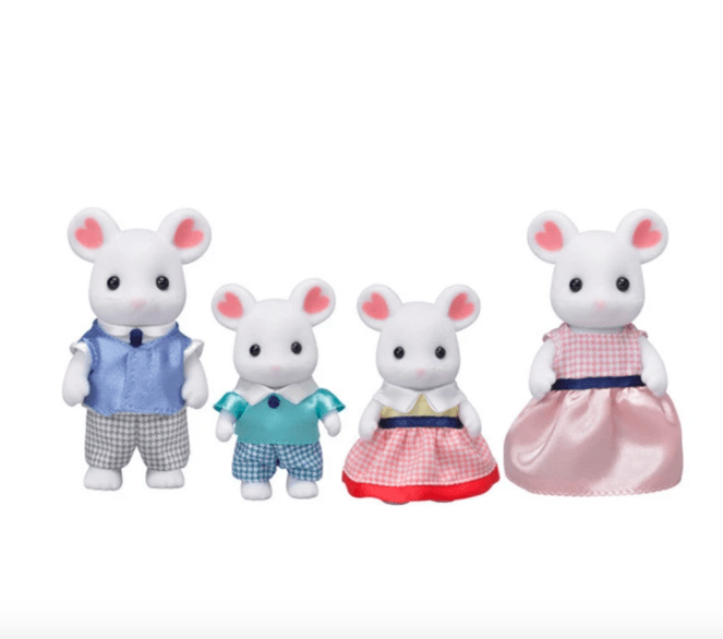 Sylvanian Families Marshmallow Mouse Family