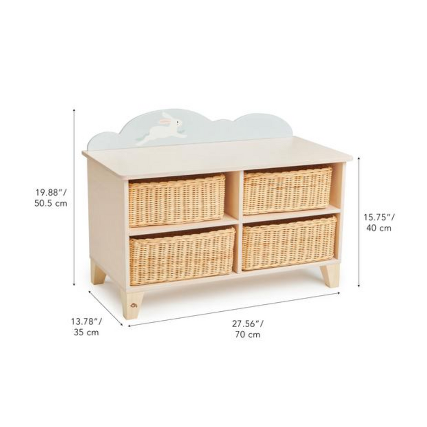Tender Leaf Toys Kids Wooden Bunny Storage Unit