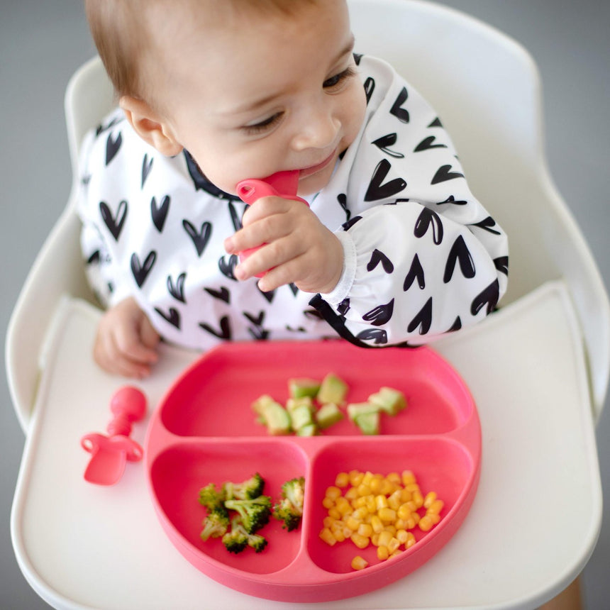 Bumkins Waterproof Sleeved Bib - Hearts