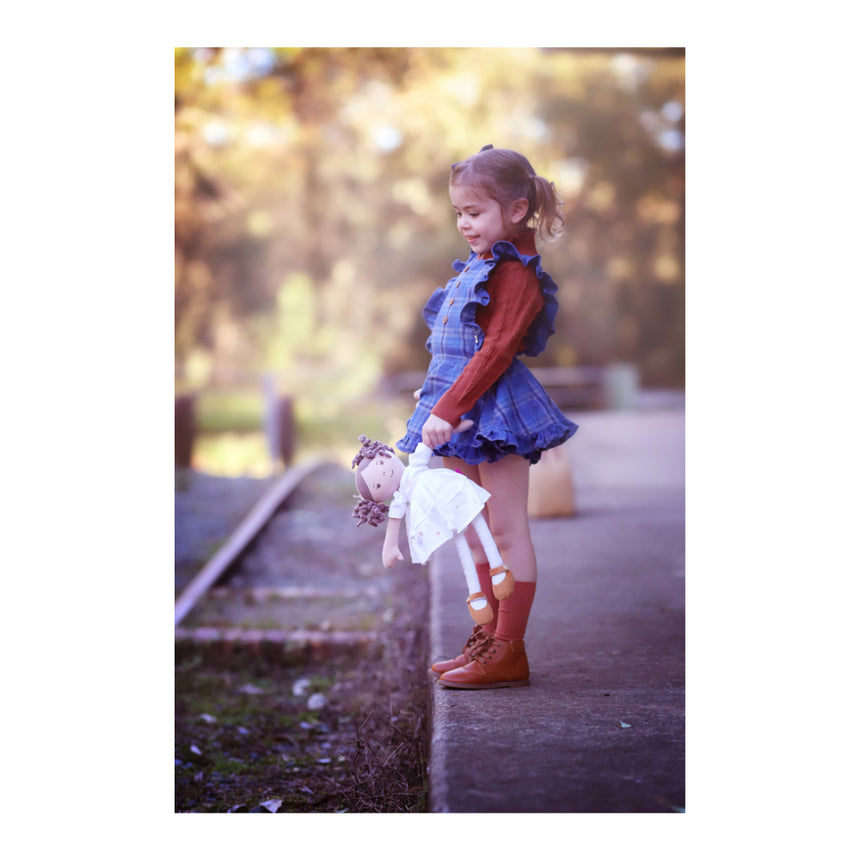 Bonikka Cecilia Linen Doll with Brown Hair