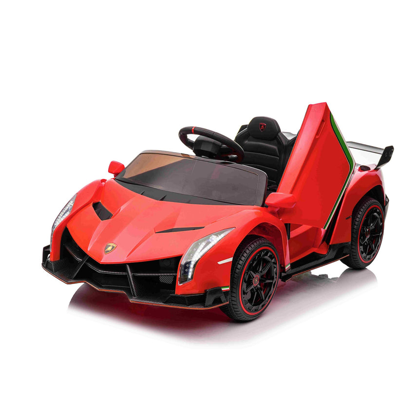 All 4 Kids Licensed Lamborghini Veneno Roadster Electrical Ride on Car - Red