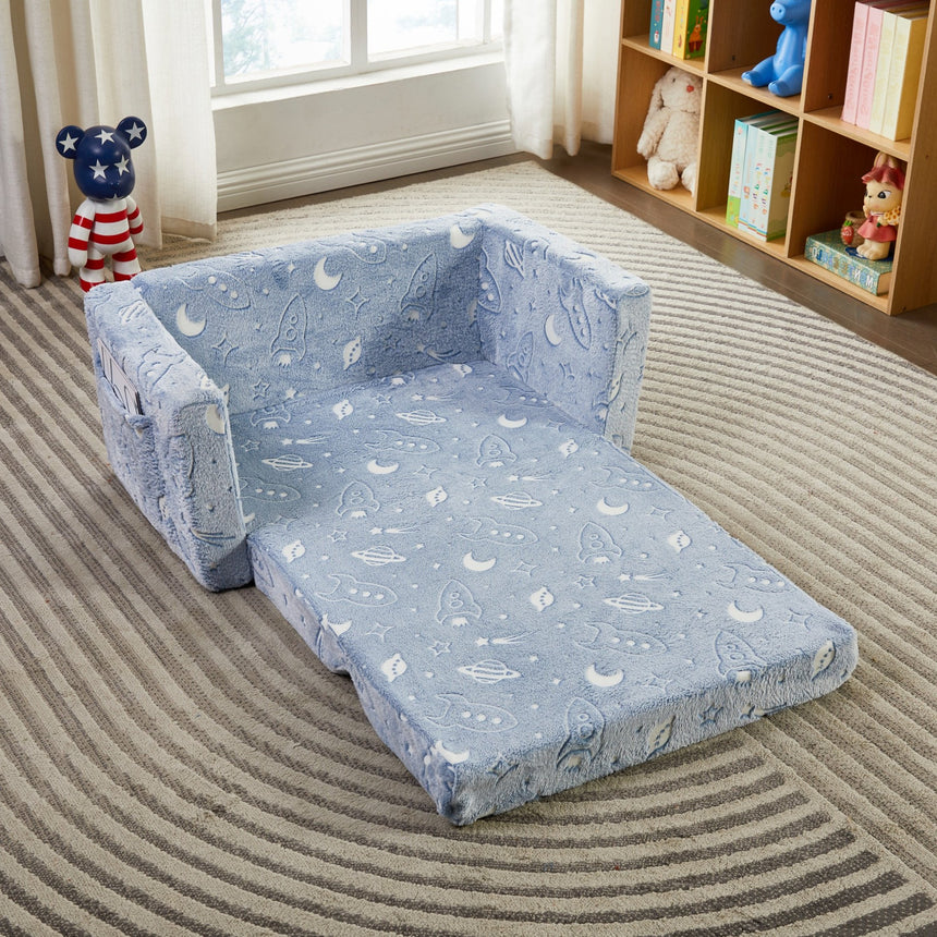 All 4 Kids Space Explorer Glow Flip-Out Double Couch
