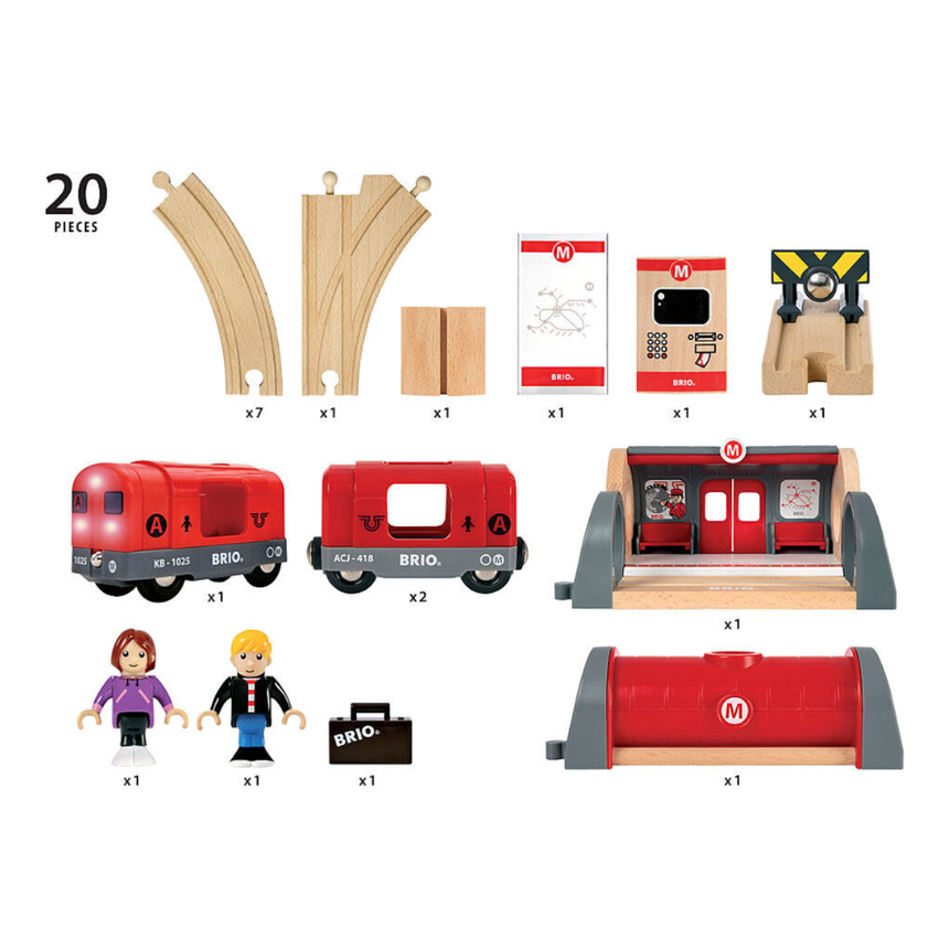 BRIO Metro Railway Set 20 pieces