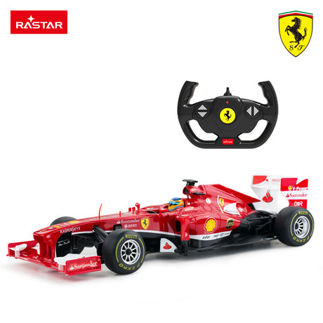 Red Ferrari F1 remote control car with steering wheel controller for kids racing toys
