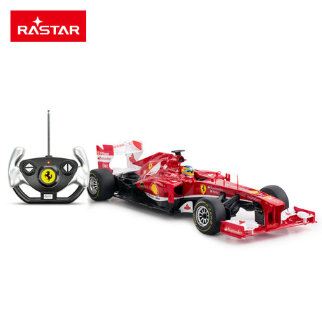 Red Ferrari F1 remote control car with steering wheel controller for kids toys
