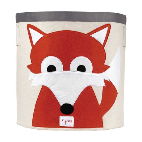 3 Sprouts Storage Bin - Orange Fox