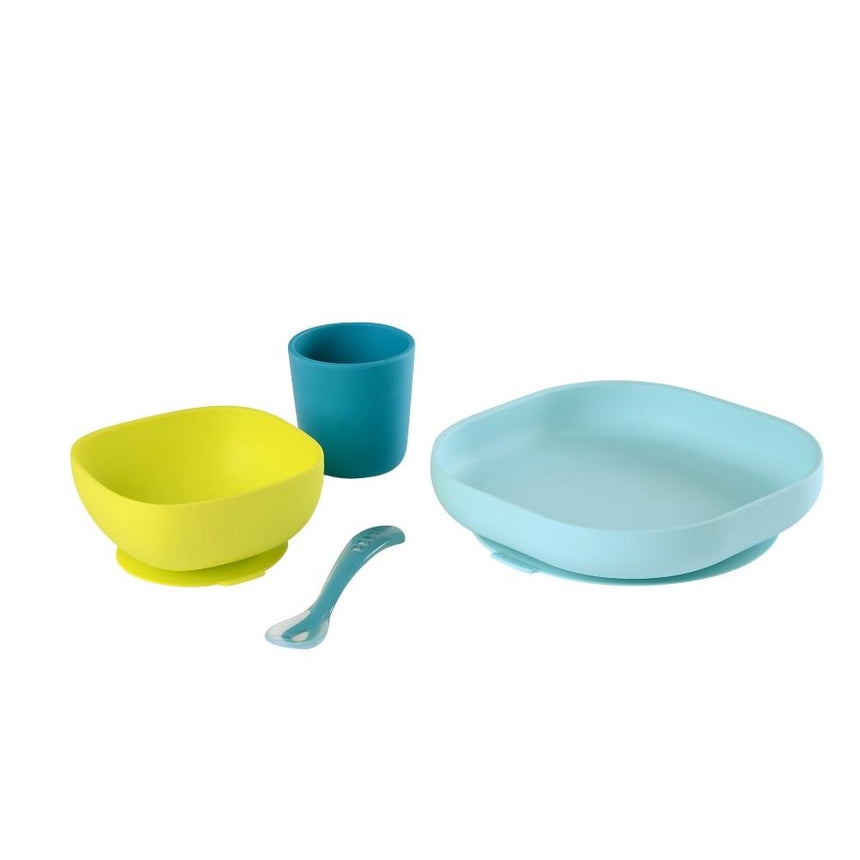 Beaba Silicone Suction Meal Set- Blue