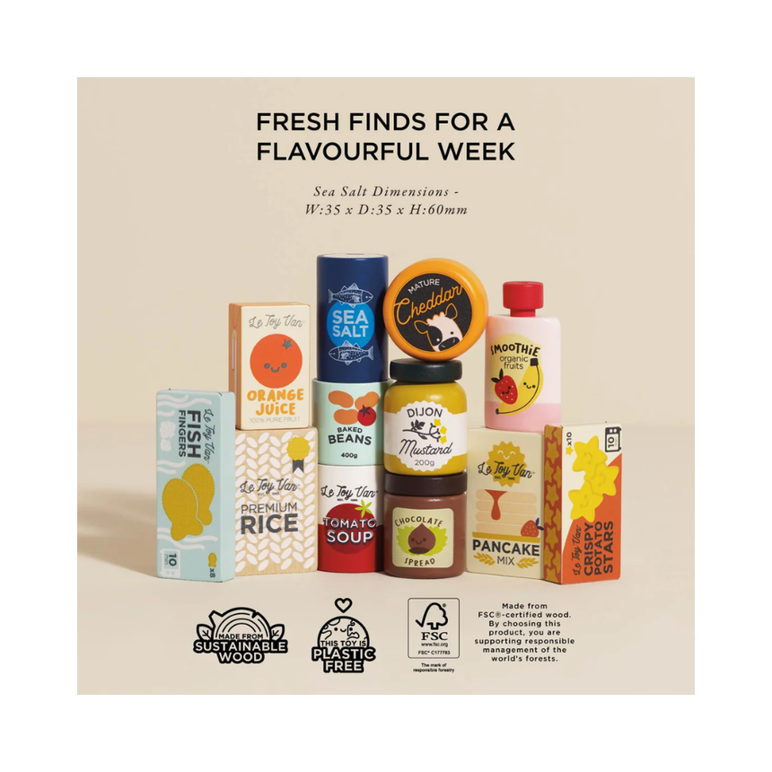 Le Toy Van Supermarket Grocery Weekly Shop - 12 Piece