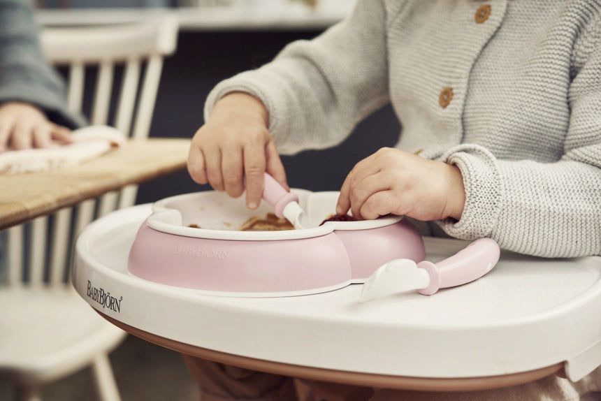 Babybjorn 4  Pack Baby Spoon and Fork Set - Powder Pink